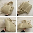 thumbnail image 4 of Kukuzhu Women Straw Shoulder Handbag Straw Tote Bag with Tassel Large Summer Beach Bag Woven Handmade Shoulder Bag Purse, 4 of 7