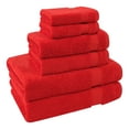 thumbnail image 3 of Cotton Paradise 100% Cotton 6 Piece Towel Set, Soft Absorbent Quick Dry Towels for Bathroom, Red, 3 of 7