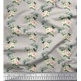 thumbnail image 1 of Soimoi Gray polyester Crepe Fabric Ranunculus & Roses Floral Fabric Prints By Yard 42 Inch Wide, 1 of 3