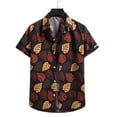 thumbnail image 2 of TAIAOJING Mens Hawaii Button Down Shirts Short Sleeve Loose Flower Shirt Hawaiian Flower Shirt, 2 of 4