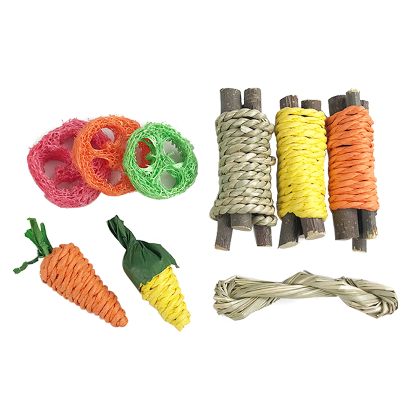 9 Pieces Hamster Chew Toys Set Molar Teeth Care for Dwarf Hamsters Rat Guinea