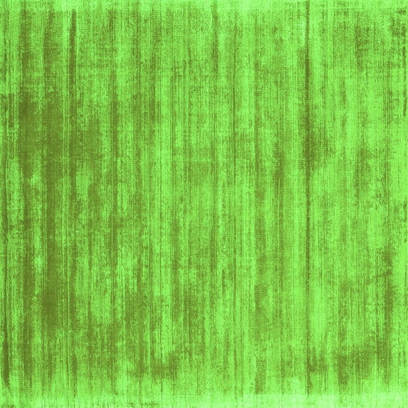 Ahgly Company Indoor Square Abstract Green Contemporary Area Rugs, 3' Square
