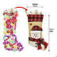 thumbnail image 6 of 4 pcs Christmas Hanging Stockings, Burlap Red Black Buffalo Plaid Christmas Stocking, Red Plaid 3D Pattern Hanging Christmas Stocking Ornament for Home Festival Decoration, 6 of 6