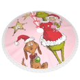thumbnail image 3 of Faldas para árbol de Navidad de Grin-Ch de 30 pulgadas, tapete para árbol de Navidad para fiestas de invierno, falda para árbol de Navidad para decoraciones navideñas rústicas, 3 of 8
