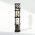 thumbnail image 6 of Furinno Turn-N-Tube 5 Tier Multipurpose Corner Display Rack Shelving Unit, Dark Walnut, Adult, 6 of 6