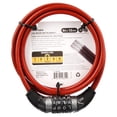 thumbnail image 4 of Wordlock Triple Core Bike Lock, 6ft x 12mm Resettable Steel Cable Lock, Red, 4 of 7