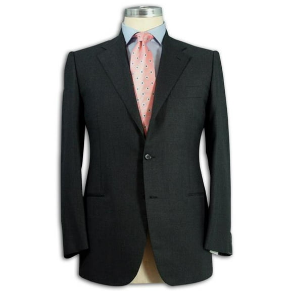 Men's 2 Button Darkest Charcoal Gray Dress Wool Business - Wedding 2 Piece Side Vented 2 Piece Cheap Priced Business Suits Clearance Sale For Men