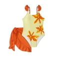 thumbnail image 4 of XEGLSBU Girls Swimsuit Size 8 1 Piece Bikini Small Skirt 2pcs Suit for Girls a-Orange Size 9-10 Years, 4 of 5