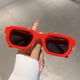 thumbnail image 4 of Gafas de sol con montura rectangular para hombre y mujer, lentes de sol Retro a la moda, diseño de marca de lujo, UV400, 4 of 4