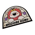 thumbnail image 2 of Felpudo de PVC con diseño de oso, lavable, antideslizante, para entrada del hogar, color rosa, 2 of 12