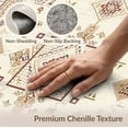 thumbnail image 6 of ODIKA Medallion Diamond Lattice Stepped Border Rectangular for Playroom, Bedroom, Reading Nook, Pet Friendly & Kids Safe Play, 6 of 7