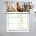 thumbnail image 4 of Rooster Curtain Valances for Kitchen Windows Farmhouse Animal Cock Stand on Rustic Wooden Privacy Decorative Rod Pocket Short Window Valance Curtains 54 by 18 in, 1 Panel, 4 of 6