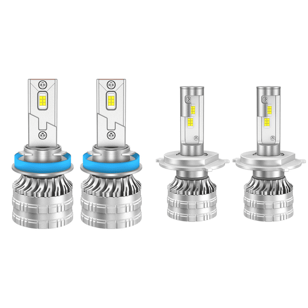 2 uds bombillas conducción 6000K 9005/H11/H4 bombilla faro LED DC 10-32V (H11)