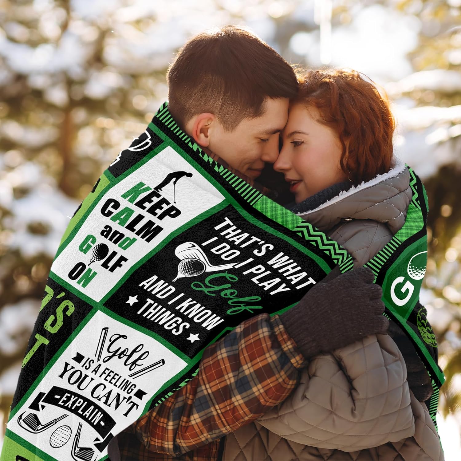 Golf Blanket, Golf Gifts for Men Unique, Gifts for Golfers Men Women, Golfing Gift for Golfs Lovers Accessories Golfs Player Gift Throw Blanket Soft Flannel Birthday Home Decor 50''x 60''