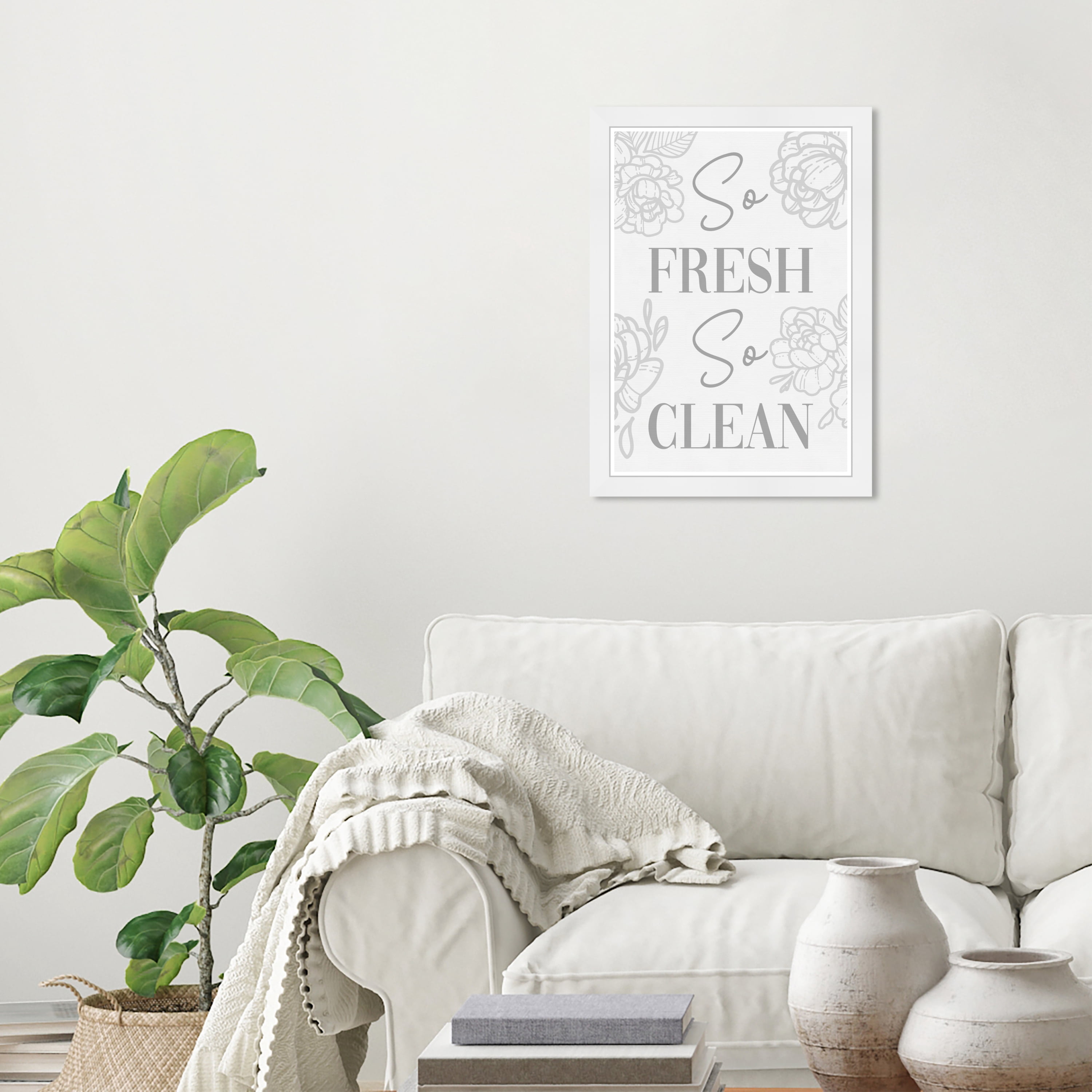 Wynwood Studio Prints So Fresh So Clean Typography and Quotes Quotes and Sayings Wall Art Canvas Print White 13x19