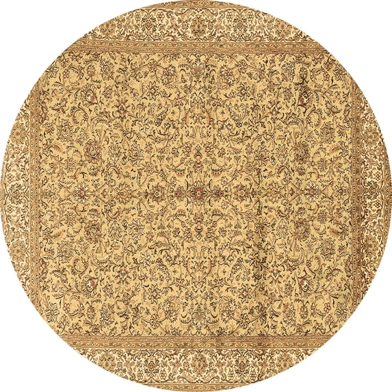 Ahgly Company Indoor Round Persian Brown Traditional Area Rugs, 5' Round