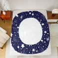 thumbnail image 5 of Feelyou Cartoon Stars Child Bed Sheets, Dreamy Starry Sky Galaxy King Sheets, Navy Horoscope Theme Sheet Set, Ultra Soft Bedroom Decor, 4pcs, 5 of 7