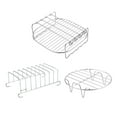 thumbnail image 1 of Air Fryer Accessories Air Fryer Rack Set of 3 Multi-purpose 7 Inch Double Layer Rack Metal Holder, 1 of 6