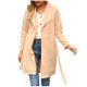 thumbnail image 2 of Pntutb Mujer Color Sólido Longitud Media Manga Larga Top Solapa Gabardina Manga Larga Sin Capucha Abrigo/Chaqueta Casual Pntutb Pntutb-1452, 2 of 7