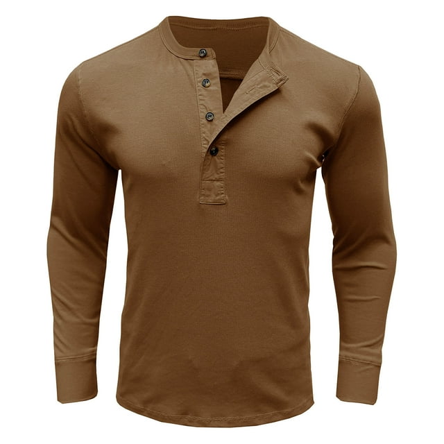 asjyhkr Chandails de Dessous pour Hommes à Boutons Col Ras du Cou Manches Longues Chandail Respirant de Gym Course Entraînement