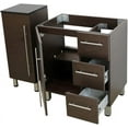 thumbnail image 2 of WindBay 30" Freestanding Bathroom Vanity,Brown. White Flat Stone Countertop, 2 of 4