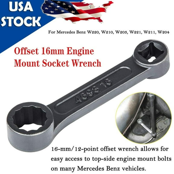 16mm Offset Engine Mount Socket Wrench for Mercedes Benz W210/W220/ W203/W221⭐