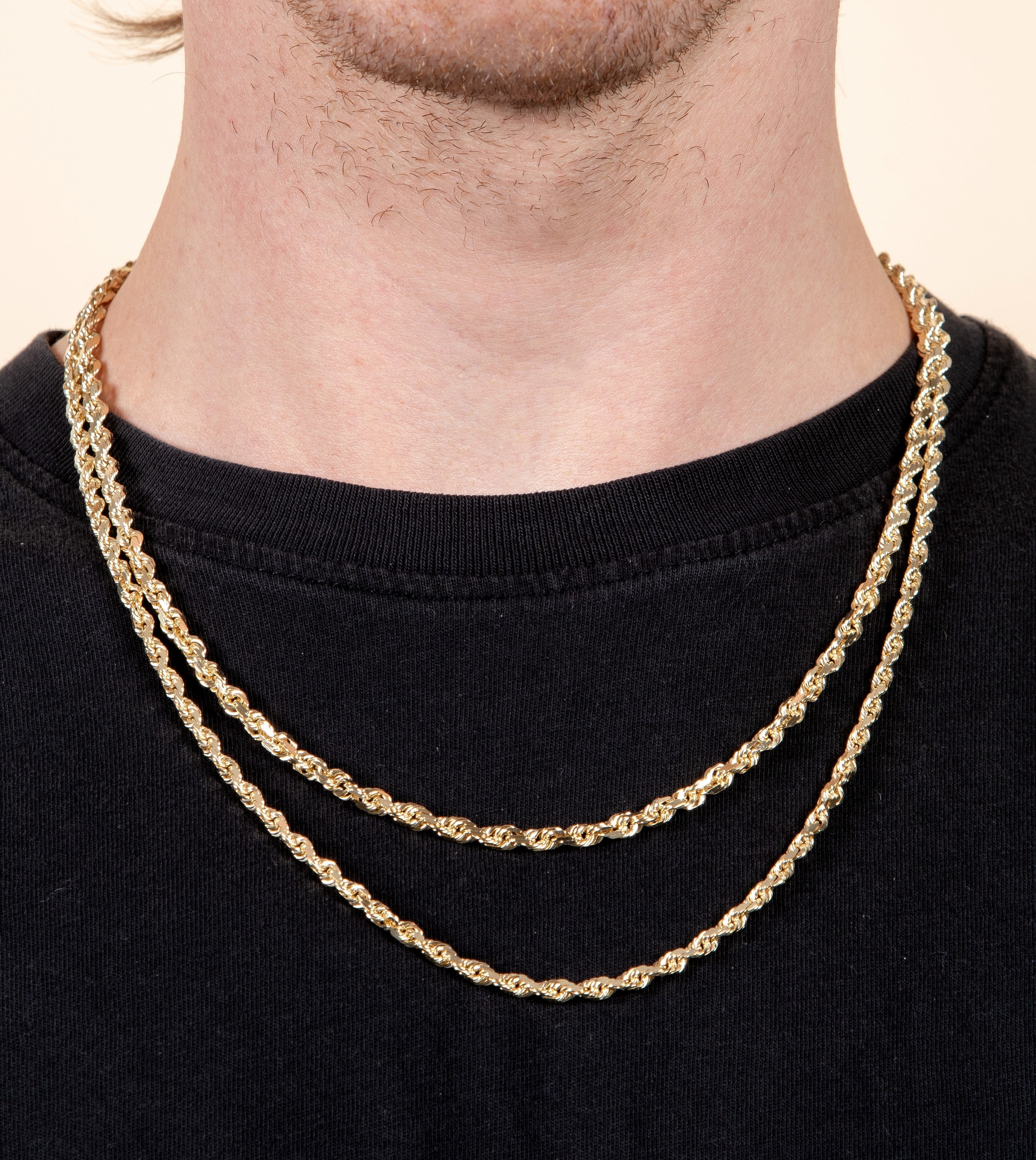 Solid 14k Gold Rope Chain Necklace Walmart