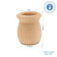 thumbnail image 2 of Bean Pot Candle Cups, 1-5/8 Inch, 29/32 Inch Hole, Pack of 100 Unfinished Wood Candle Holders, Wood Turnings for Crafts, by Woodpeckers, 2 of 7