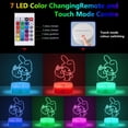 thumbnail image 4 of Luz nocturna LED COBIKU 3D Illusion, control remoto de 16 colores, 4 of 8
