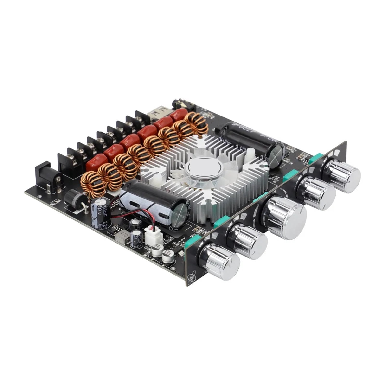 Bluetooth Power Amplifier Board USB Sound Card Subwoofer Theater Stereo Equalizer Amp 2.1 ,Bass & Treble Control