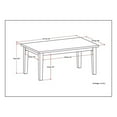 thumbnail image 5 of Atlin Designs 66" x 40" Dining Table in Java Brown, 5 of 5