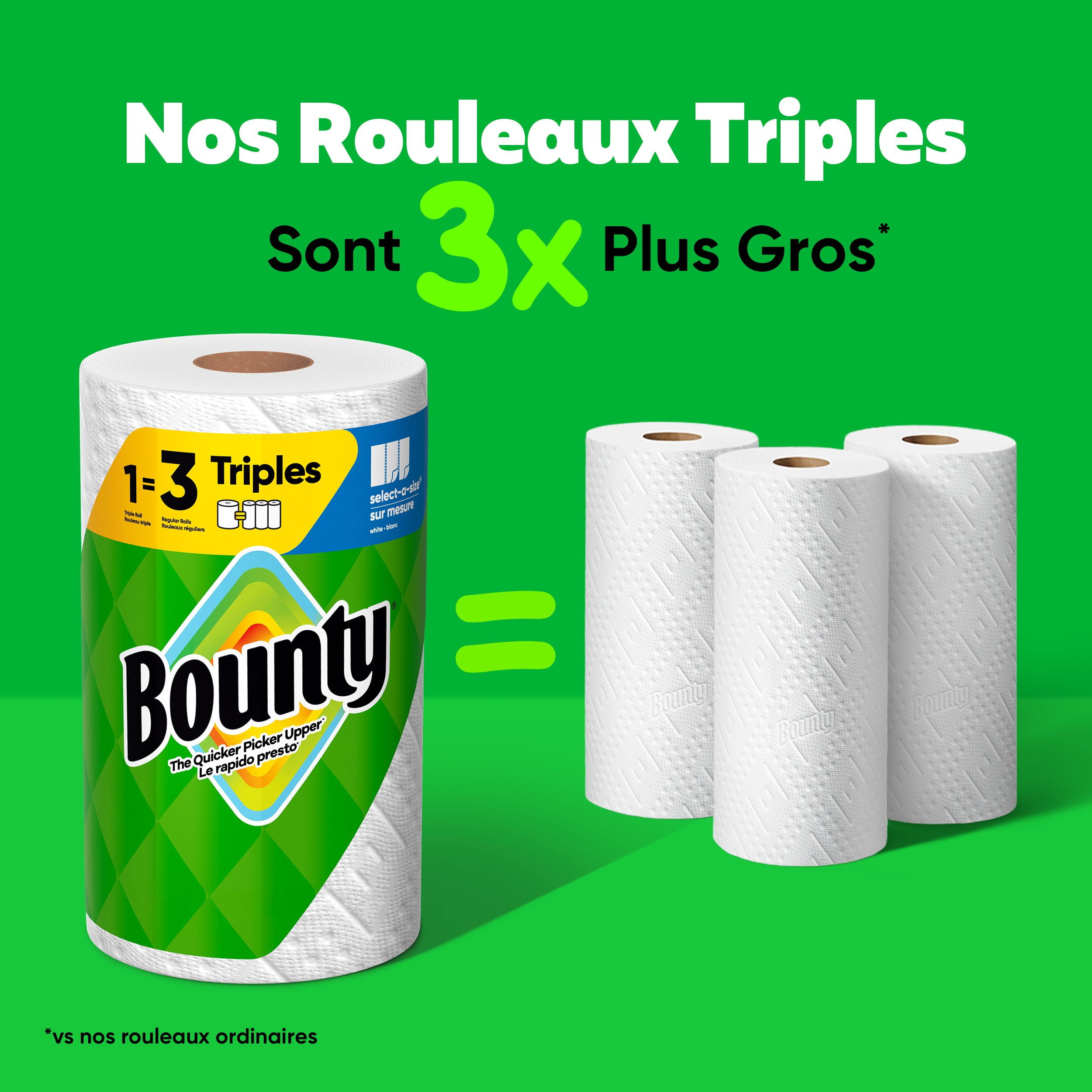 Bounty Paper Towels Select-A-Size White, 8 Triple Rolls Per Roll, 8CT