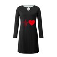 thumbnail image 3 of Qertyioot Cadeau de la Saint-Valentin! Robe Chandail Décontractée à Manches Longues et Col Rond avec Imprimé de la Saint-Valentin pour Femmes, 3 of 4