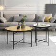 thumbnail image 4 of CRO Decor Table Basse Moderne avec Dessus MDF et Cadre en Métal (Ensemble de Couleur 2)2-Ton, 4 of 12