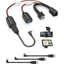 Dash Cam Power Adapter,(10P Type D)Fit Chevy/Chevrolet,GMC 1500/2500/3500/Terrain/Acadia,Buick Encore,Cadillac XT5/XT6/SRX,Connect Auto-Dimming Rearview Mirror,Power Adapter Cable for Dashcam Camera