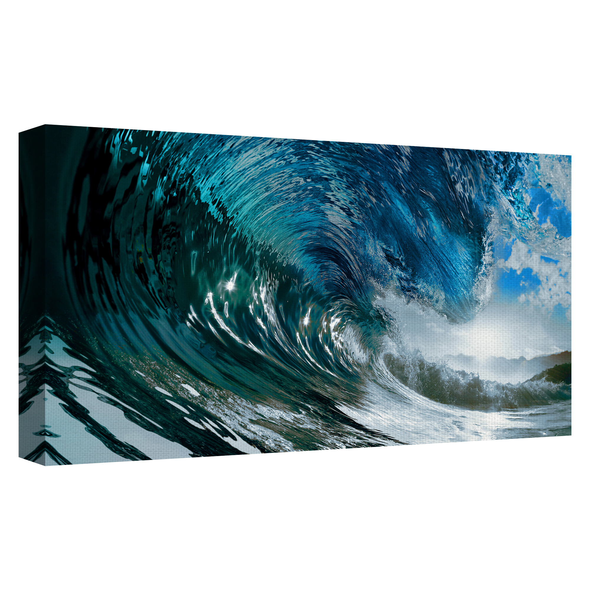 Masterpiece Art Gallery The Great Ocean Wave by PhotoINC Studio Canvas Art Print 17" x 34"