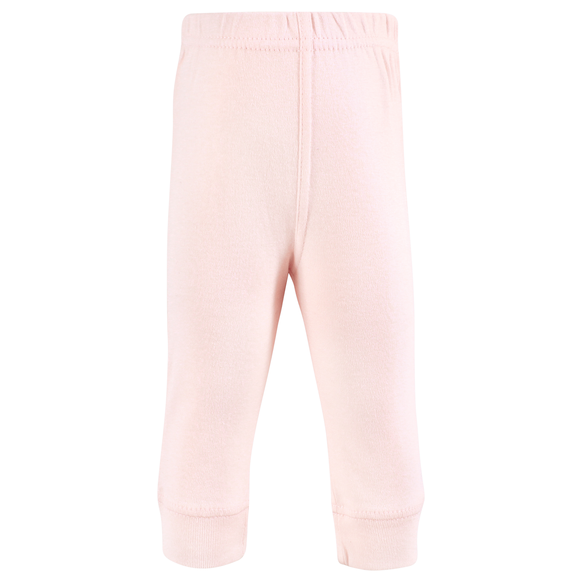Hudson Baby Girls Cotton Pants and Leggings, Soft Pink Sage Rose, Newborn