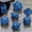 Blue, variant on 7pcs Vintage Polyhedral Dice Set, Plastic RPG Dice with Letter Details, Includes Velvet Bag, Ideal for DND, Tenzi, Farkle, Math Learning, and D&D Players, Great Gift for Halloween and Christmas