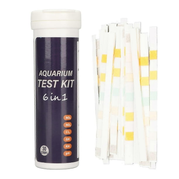 30pcs Aquarium Test Strips Professional 6 in 1 Fish Tank Ammonia Test Kit for Freshwater Saltwater