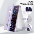 thumbnail image 5 of JETech Case for iPad Pro 12.9-Inch (2022/2021/2020/2018) with Pencil Holder, Clear Transparent Back Shell Slim Stand Shockproof Tablet Cover, Auto Wake/Sleep (Light Purple), 5 of 7