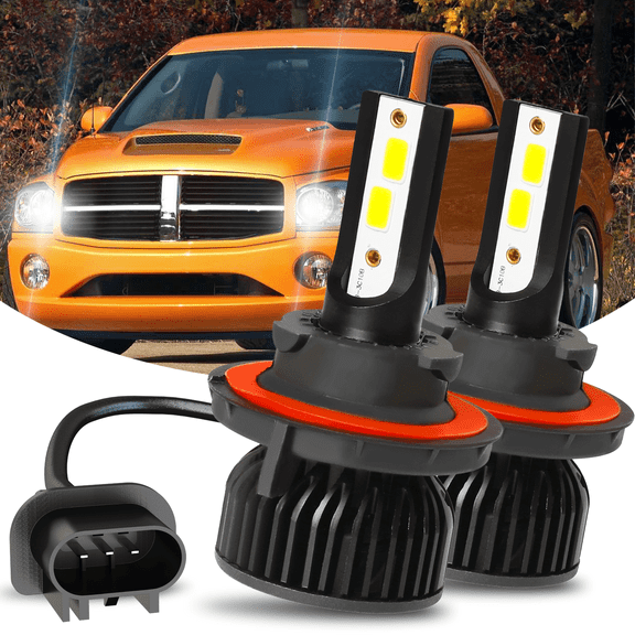For Dodge Durango 2004 2005 2006 2007 2008 2009 LED Headlight Bulbs H13 9008 High and Low Beam 2pack