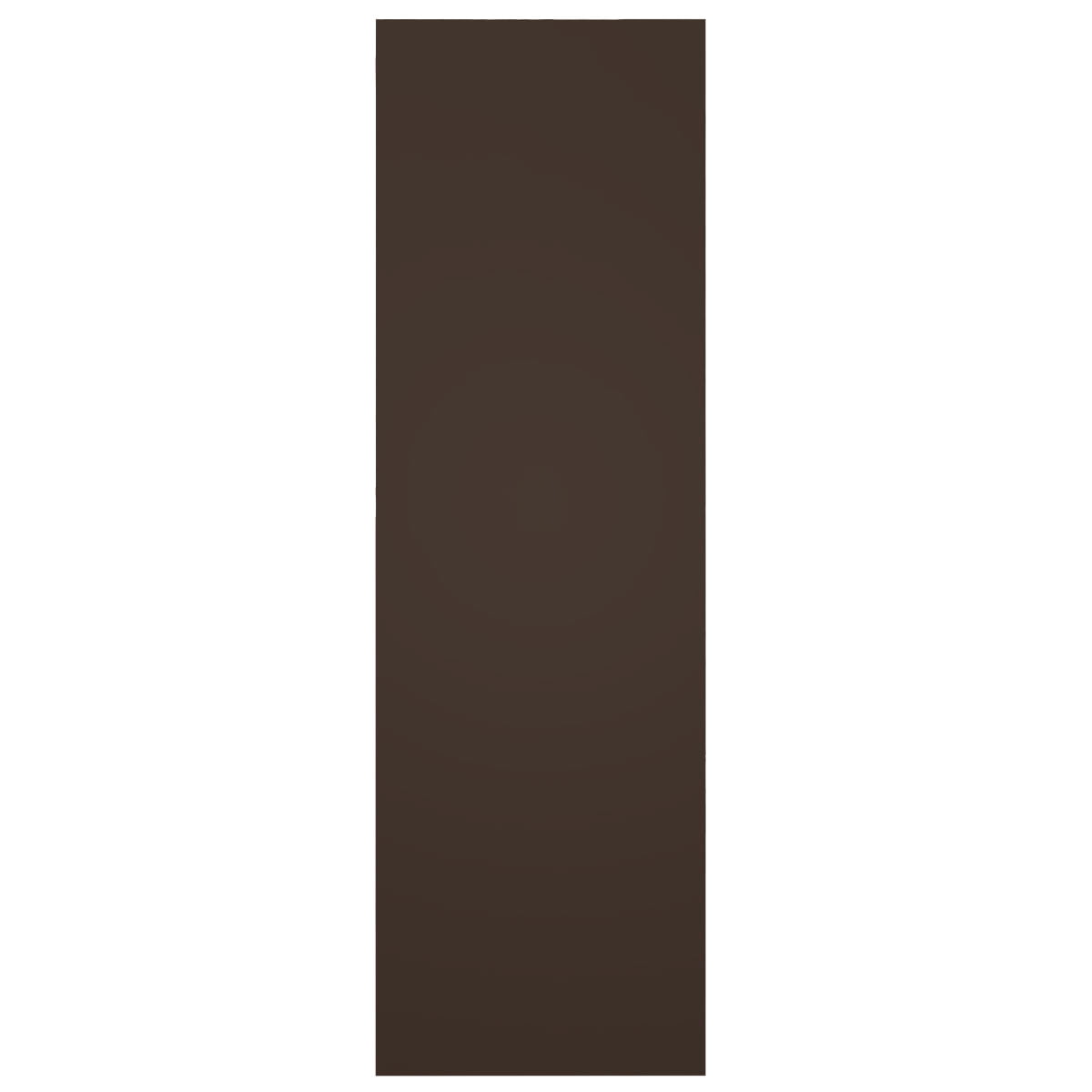 Ekena Millwork 18"W x 49"H True Fit PVC Farmhouse/Flat Panel Combination Fixed Mount Shutters, Raisin Brown (Per Pair - Hardware Not Included)