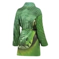 thumbnail image 2 of Green Reticulated Python Snake Women Bathrobe One Size Univeral Fits, Snakes Python Fashion Lightweight Plush Fleece Long Robe For Women, 2 of 3