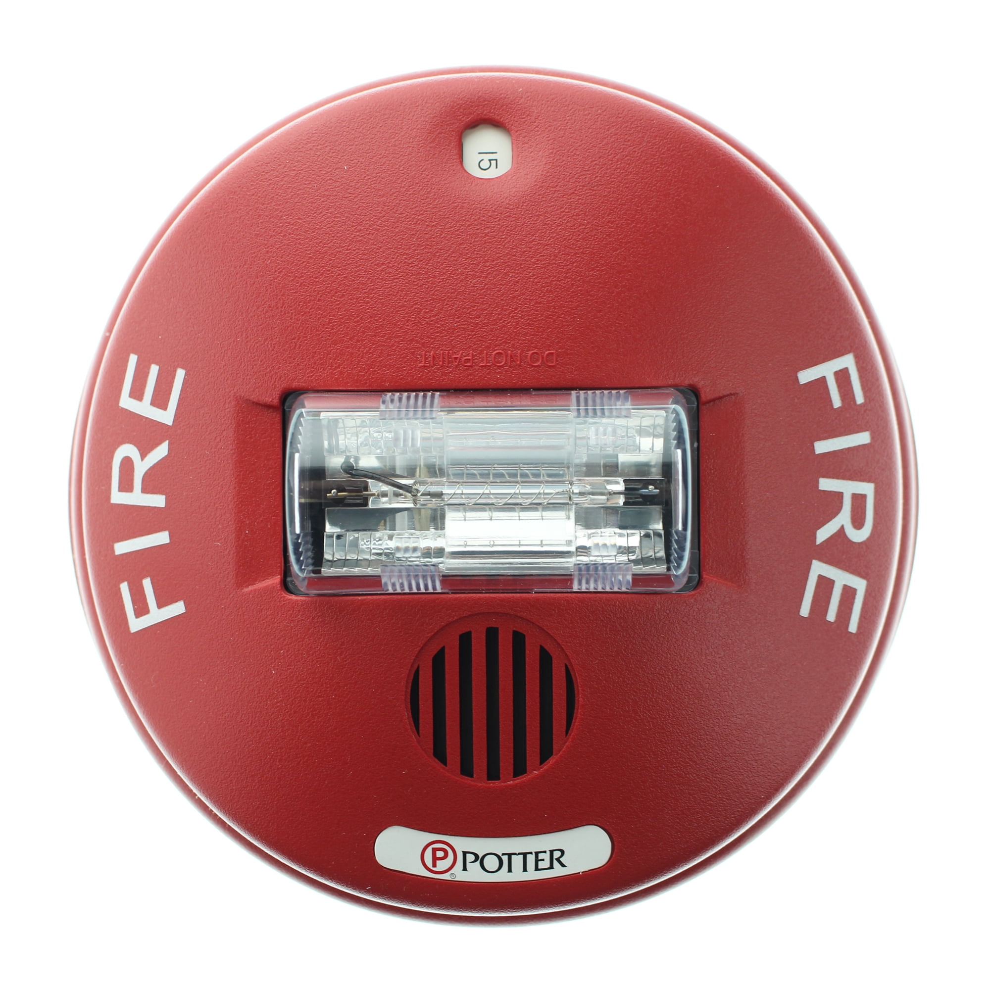 Potter CHS24R 4890040 Selectable Ceiling Mount Horn Strobe, 24VDC, Red
