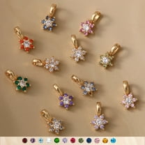 Geometric Twelve Birthstone Color Pendant