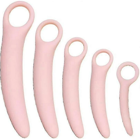 QoQiu 5-Pack Silicone Pelvic Floor Muscle Dilator Trainer SetPelvic Wand Massager for WomenPelvic Floor Muscle Trainer, Pelvic Floor Strengthening Yal
