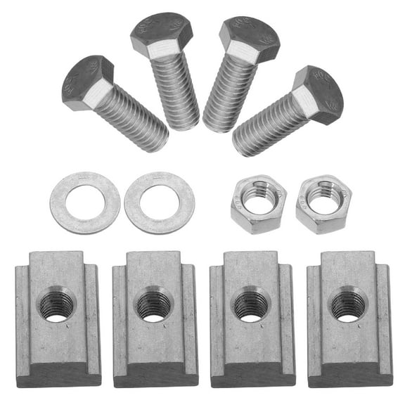 Stainless Steel T Slot Nuts for Pickup Truck Deck Rails 4 Piece Set Silver Car Accessories