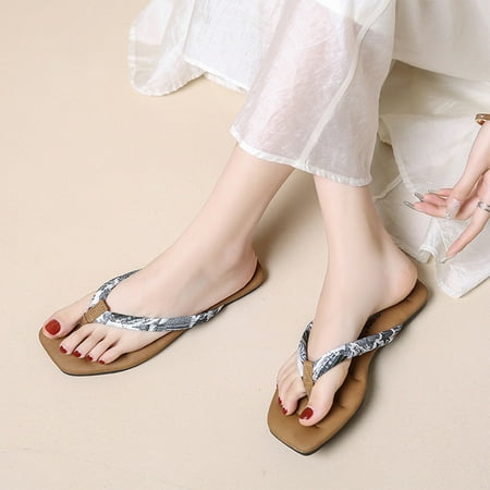 

Quinlirra Sandals Women Flip-Flops Wear Head Light Flat Casual Beach Shoes Outside The Beach In Summer Birthday Gifts for Women