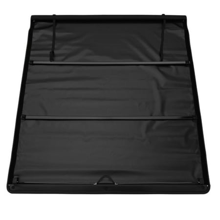 OUTAD Foldable Tonneau Cover With Lamp Truck Bed Cover 2014-2018 For Chevy For Silverado For GMC For Sierra 1500 Keep Tight + LED