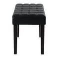 thumbnail image 4 of CorLiving California Faux Leather Upholstered and Tufted Bench with Wood Legs, 4 of 4